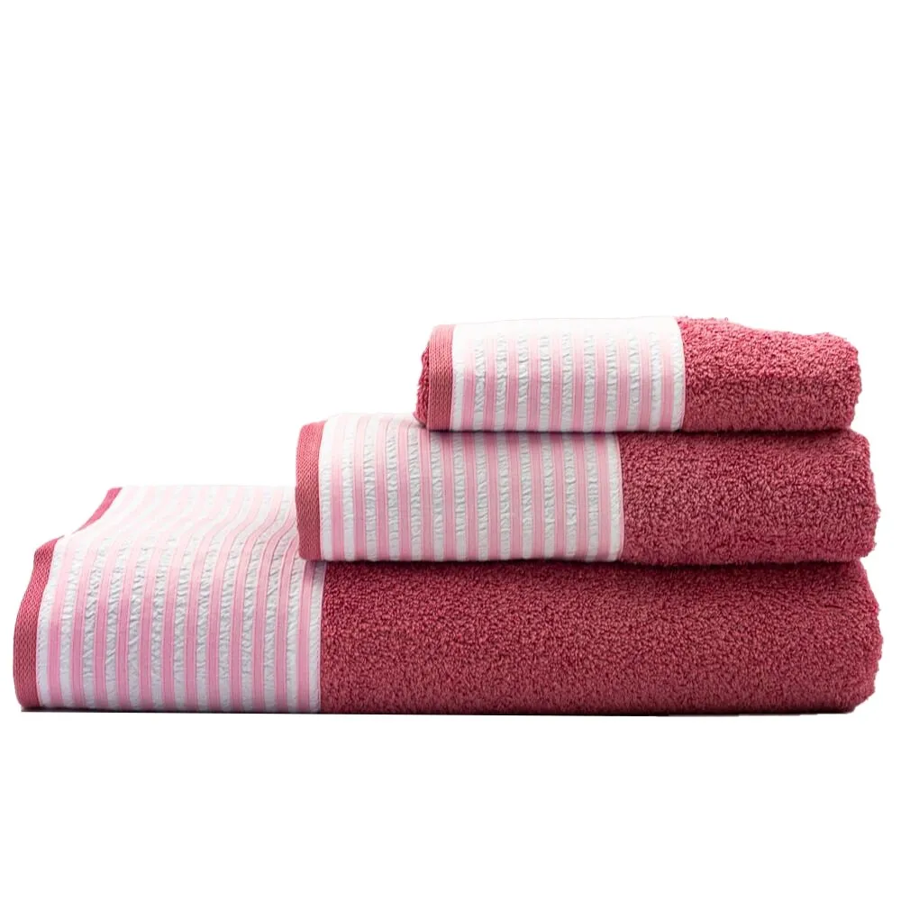 (3 Piezas) Toallas 548 Rayas Rosa