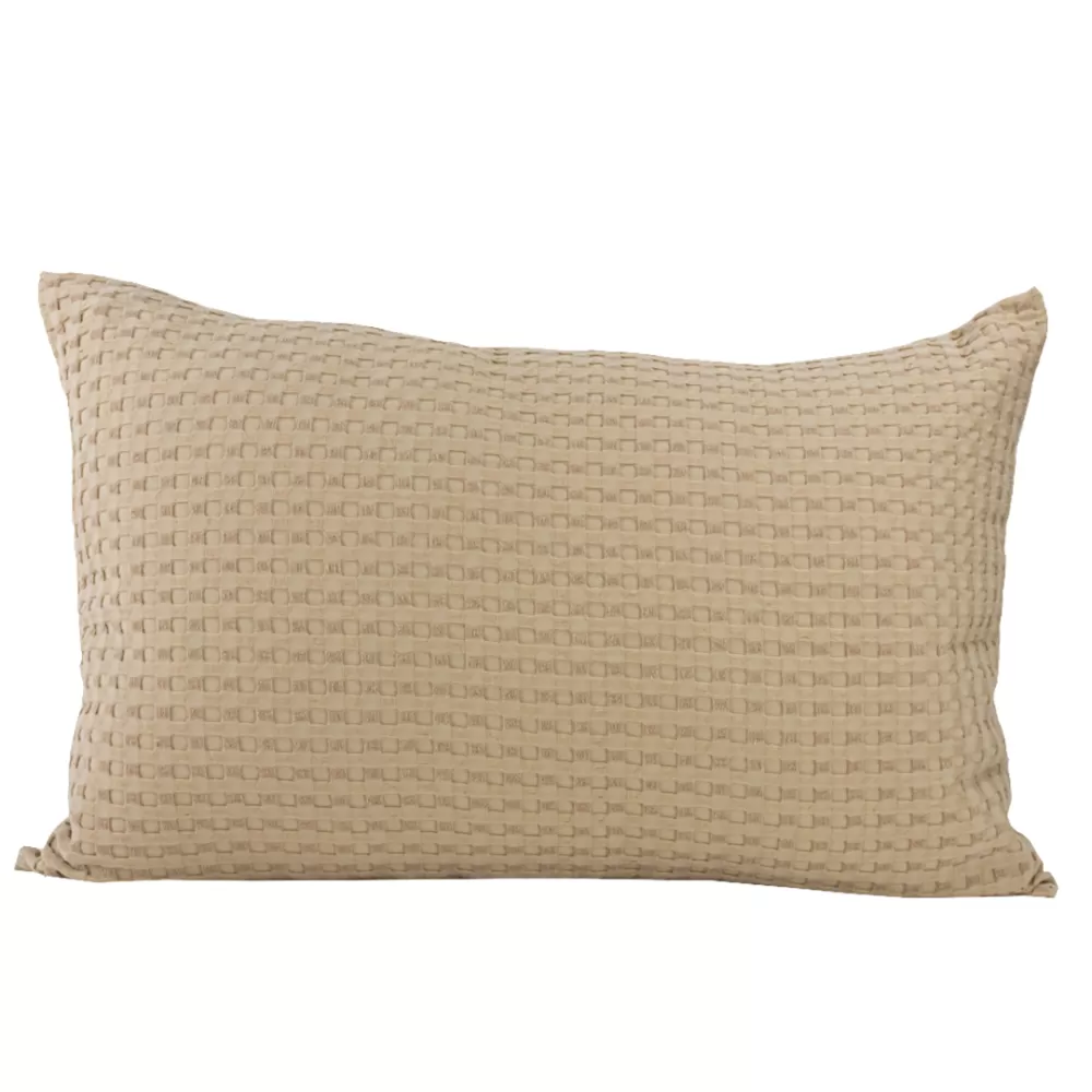 Almofada de Colcha Favo de Mel Camel