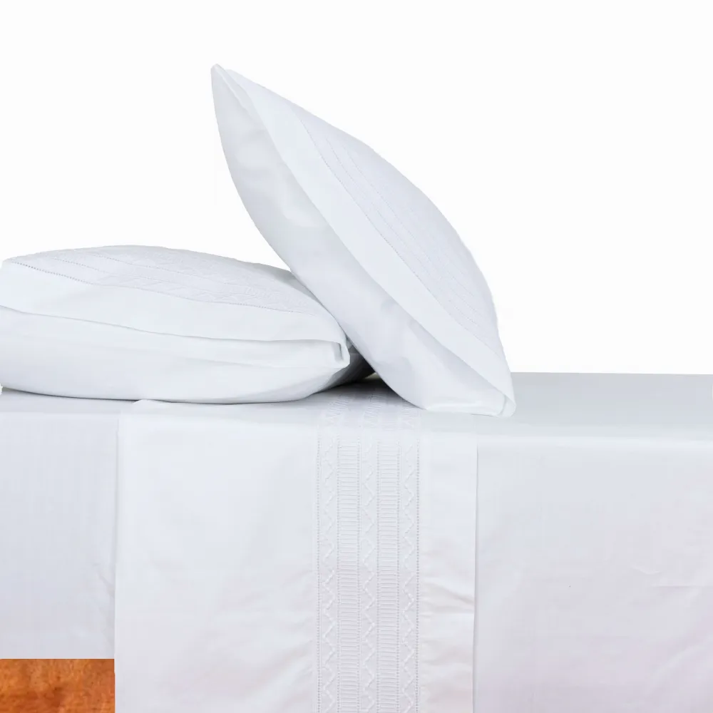 Lençois bordados de 300 fios